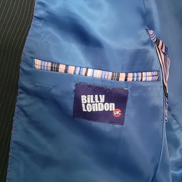 New! Billy London pinstripe suit jacket